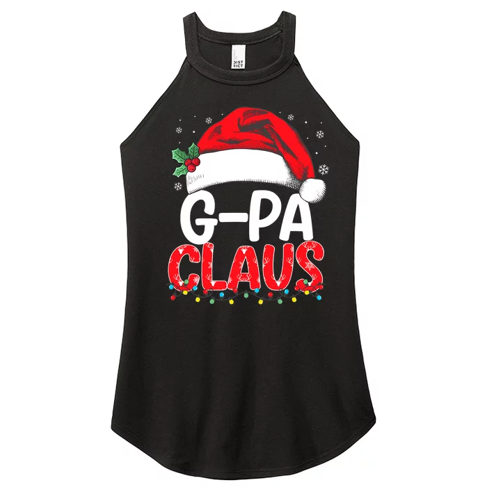 G-Pa Claus Santa Hat Christmas Light Xmas Family Women’s Perfect Tri Rocker Tank