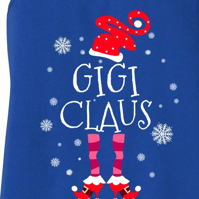 Gigi Claus Santa Claus Gigi Grandma Merry Christmas Design Gift Women's Racerback Tank