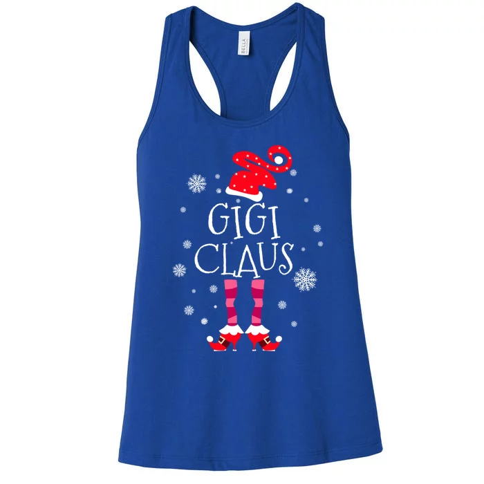 Gigi Claus Santa Claus Gigi Grandma Merry Christmas Design Gift Women's Racerback Tank