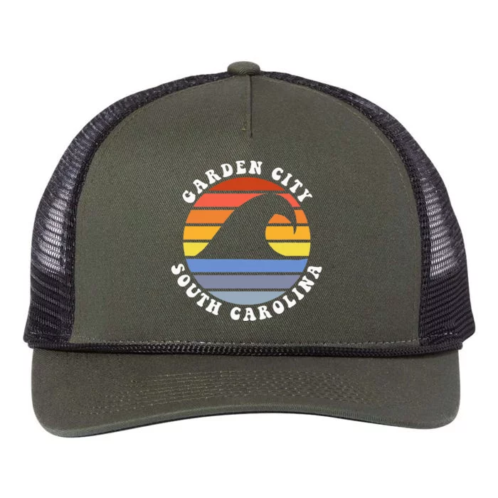 Garden City South Carolina Sc Beach Vacation Souvenir Retro Rope Trucker Hat Cap