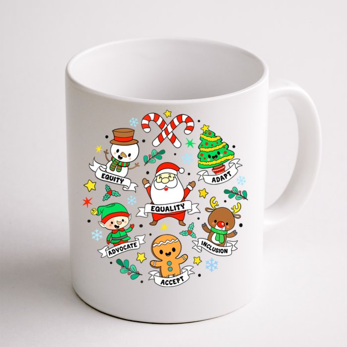 Groovy Christmas Special Education Teacher Xmas Inclusion Diversity Gift Front & Back Coffee Mug