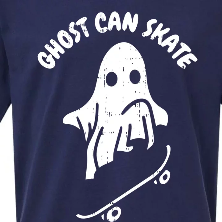 Ghost Can Skate Halloween Costume Ghoul Skateboard Skater Great Gift Sueded Cloud Jersey T-Shirt