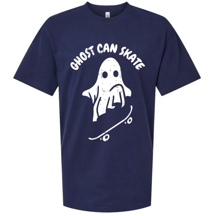 Ghost Can Skate Halloween Costume Ghoul Skateboard Skater Great Gift Sueded Cloud Jersey T-Shirt