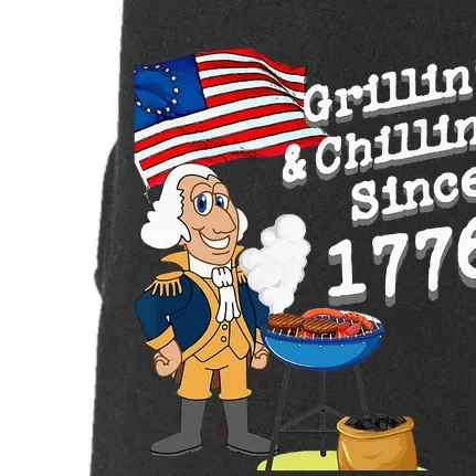 Grillin & Chillin Since 1776 July 4th Independence Doggie 3-End Fleece Hoodie