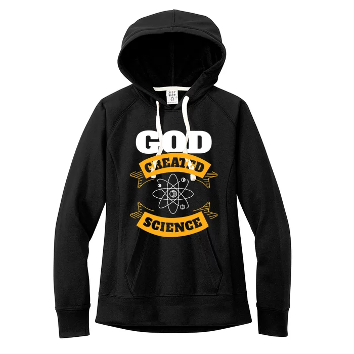 God Created Science Christian Women's Fleece Hoodie