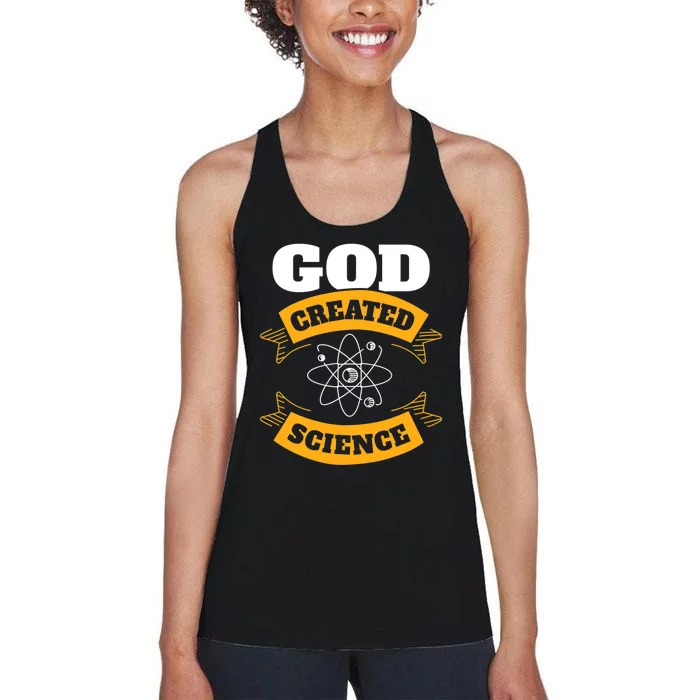 God Created Science Christian Women's Racerback Tank