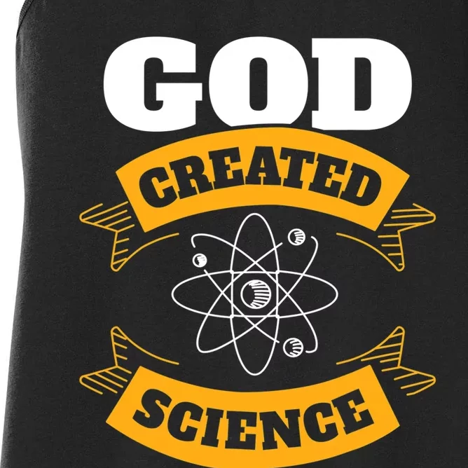 God Created Science Christian Women's Racerback Tank