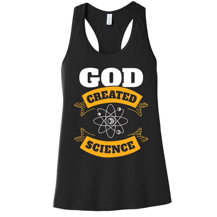 God Created Science Christian Women's Racerback Tank