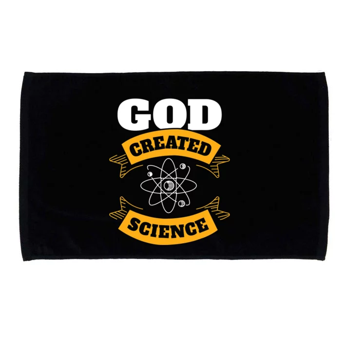 God Created Science Christian Microfiber Hand Towel