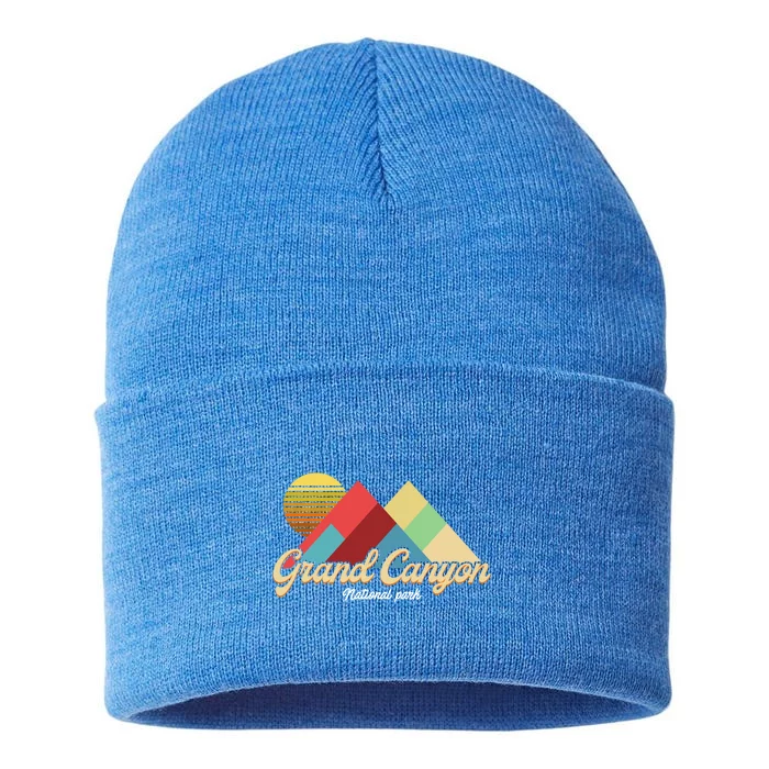 Grand Canyon S National Park Vintage Retro Gift Sustainable Knit Beanie