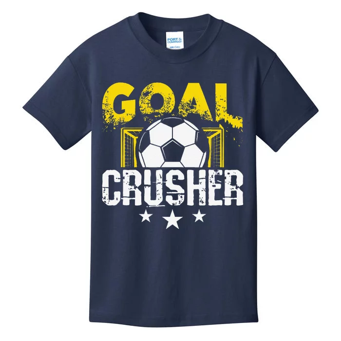 Goal Crusher Soccer Quote Soccer Player Kids T-Shirt