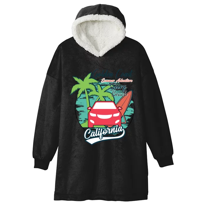 Golden Coast Summer Adventure Hooded Wearable Blanket