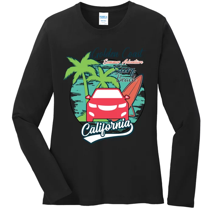 Golden Coast Summer Adventure Ladies Long Sleeve Shirt