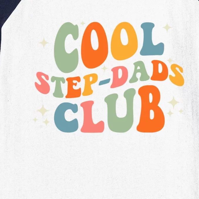 Groovy Cool Step Dads Club Fathers Day Stepfather Daddy Gift Baseball Sleeve Shirt