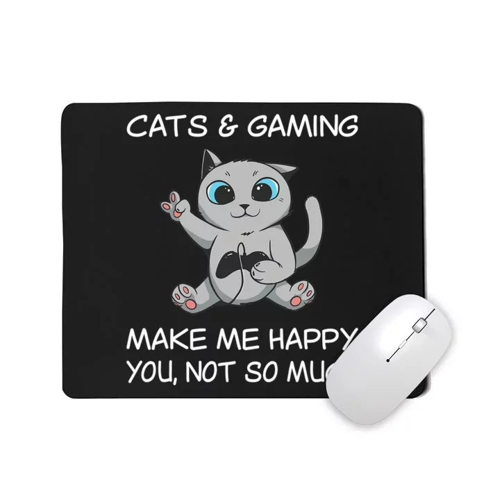 Gaming Cat Sarcastic Cat Lover Video Games Video Gamer Mousepad