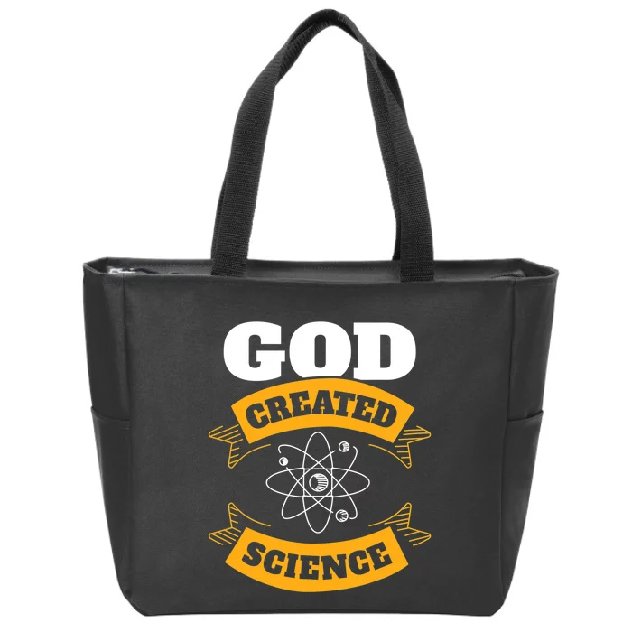 God Created Science Christian Zip Tote Bag