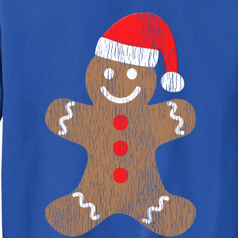 Gingerbread Cookie Santa Claus Hat Gift Christmas Grunge Gift Sweatshirt