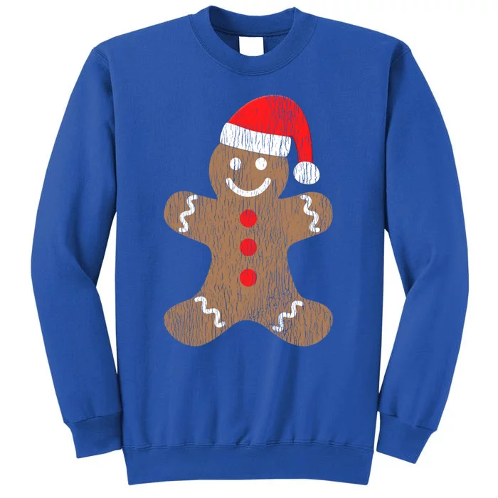 Gingerbread Cookie Santa Claus Hat Gift Christmas Grunge Gift Sweatshirt