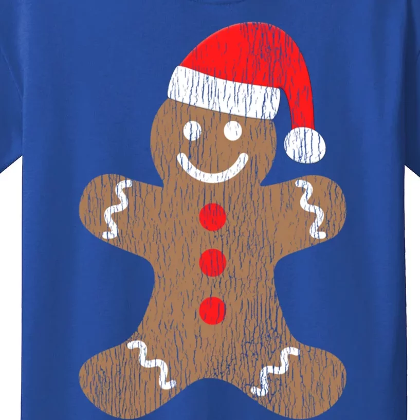 Gingerbread Cookie Santa Claus Hat Gift Christmas Grunge Gift Kids T-Shirt