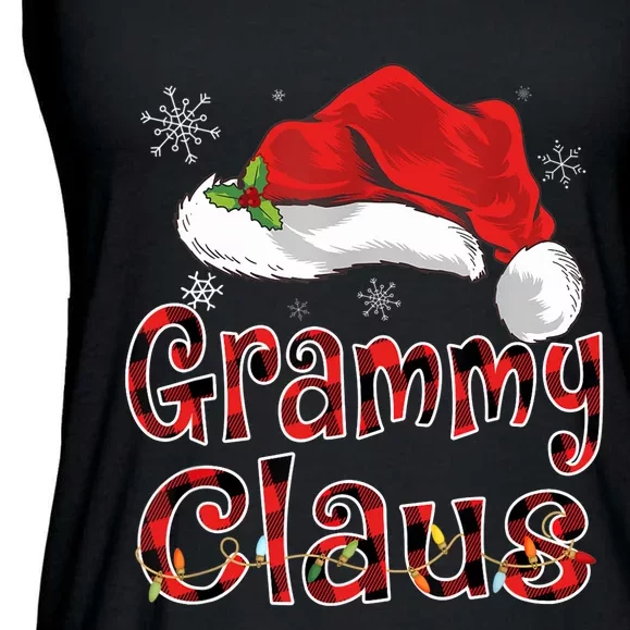 Grammy Claus Shirt Christmas Lights Pajama Family Matching Ladies Essential Flowy Tank