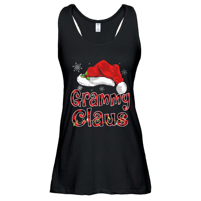 Grammy Claus Shirt Christmas Lights Pajama Family Matching Ladies Essential Flowy Tank