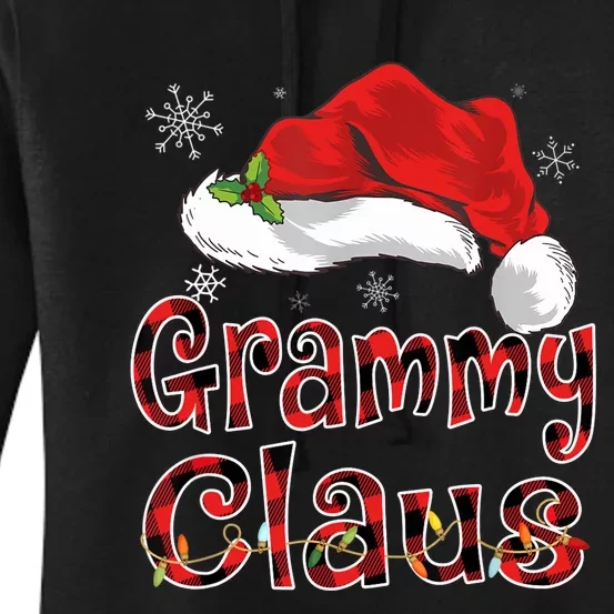 Grammy Claus Shirt Christmas Lights Pajama Family Matching Women's Pullover Hoodie