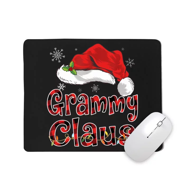 Grammy Claus Shirt Christmas Lights Pajama Family Matching Mousepad