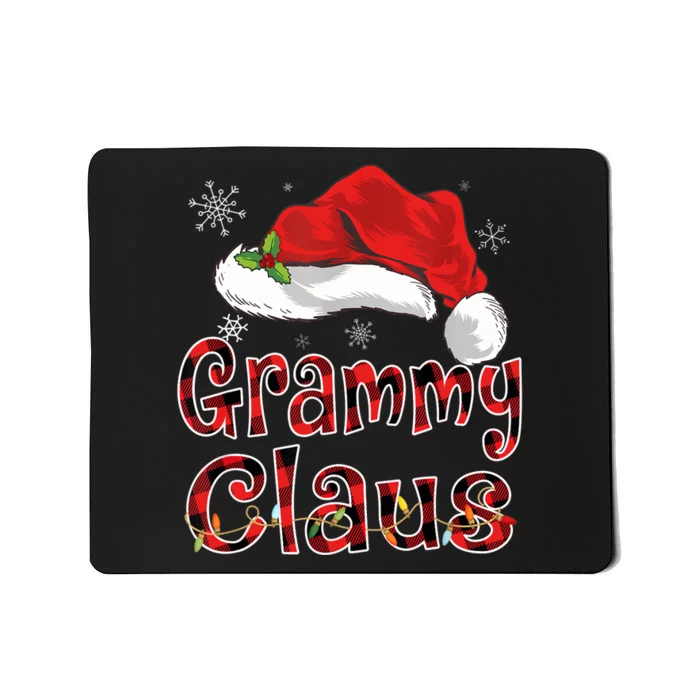 Grammy Claus Shirt Christmas Lights Pajama Family Matching Mousepad