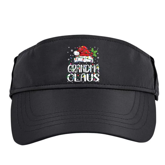 Grandma Claus Shirts Christmas Lights Pajama Family Matching Adult Drive Performance Visor