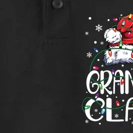 Grandma Claus Shirts Christmas Lights Pajama Family Matching Dry Zone Grid Performance Polo