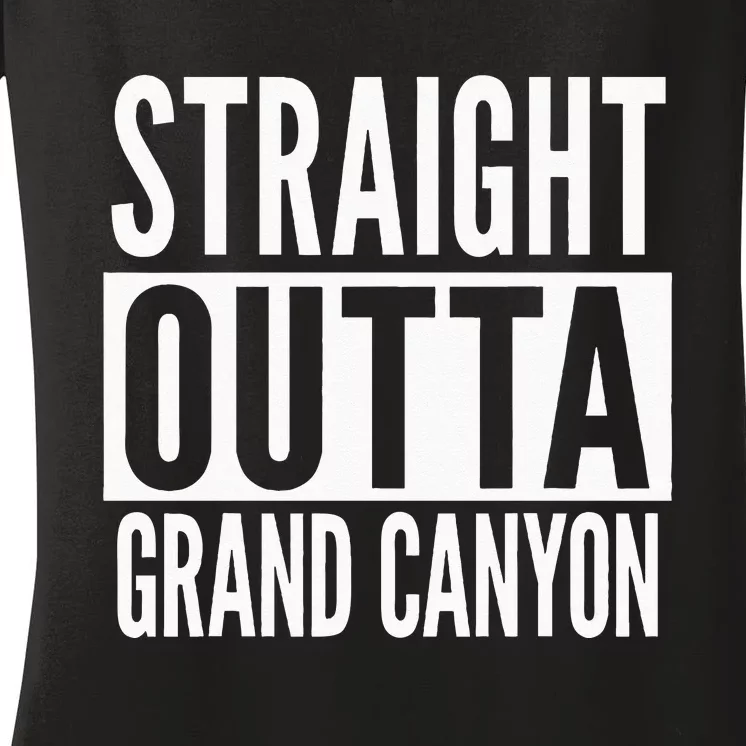 Grand Canyon Straight Outta College University Alumni Women's V-Neck T-Shirt