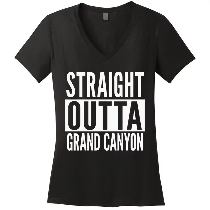 Grand Canyon Straight Outta College University Alumni Women's V-Neck T-Shirt