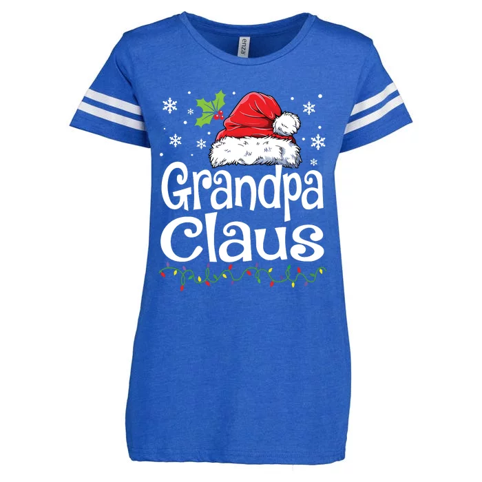 Grandpa Claus Shirts Christmas Lights Pajama Family Matching Enza Ladies Jersey Football T-Shirt