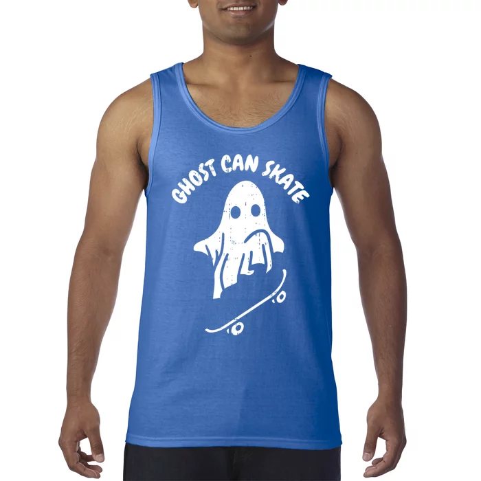 Ghost Can Skate Halloween Costume Ghoul Skateboard Skater Gift Tank Top