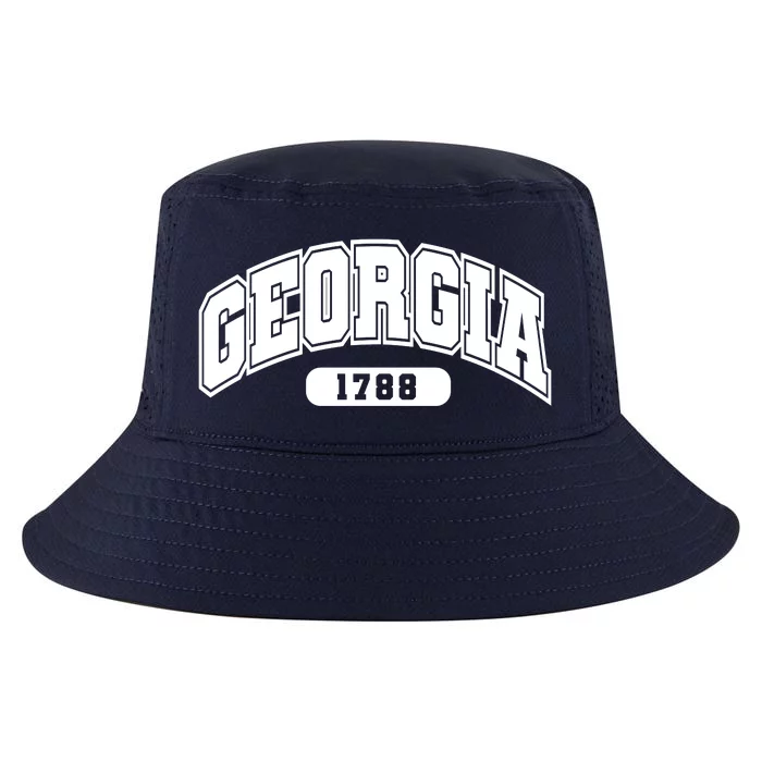 Georgia Collegiate Style 1788 Cool Comfort Performance Bucket Hat