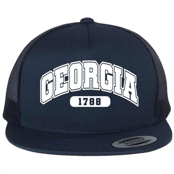 Georgia Collegiate Style 1788 Flat Bill Trucker Hat