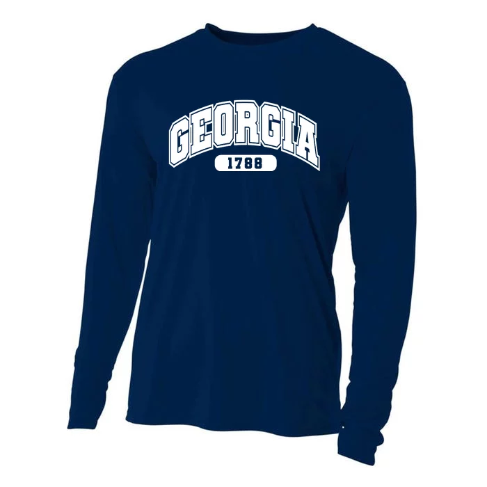 Georgia Collegiate Style 1788 Cooling Performance Long Sleeve Crew