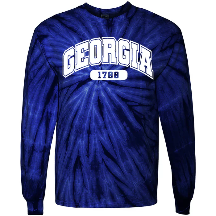 Georgia Collegiate Style 1788 Tie-Dye Long Sleeve Shirt