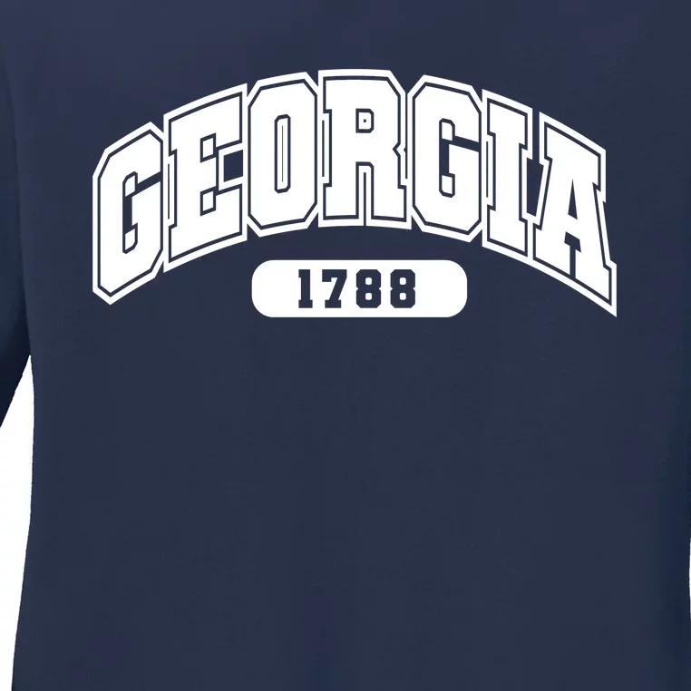 Georgia Collegiate Style 1788 Ladies Long Sleeve Shirt