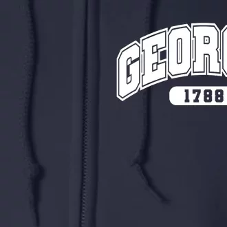 Georgia Collegiate Style 1788 Full Zip Hoodie