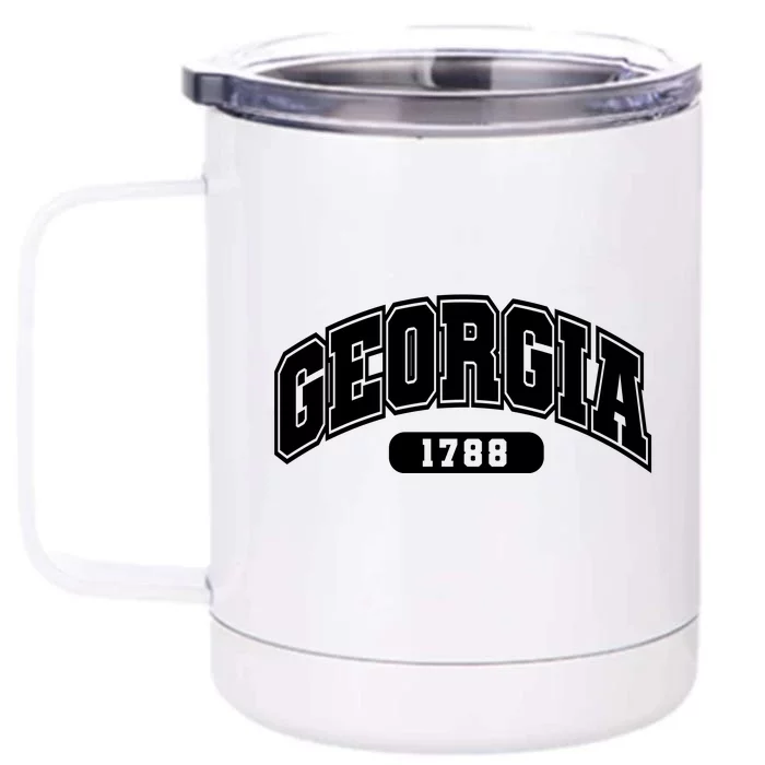 Georgia Collegiate Style 1788 Front & Back 12oz Stainless Steel Tumbler Cup