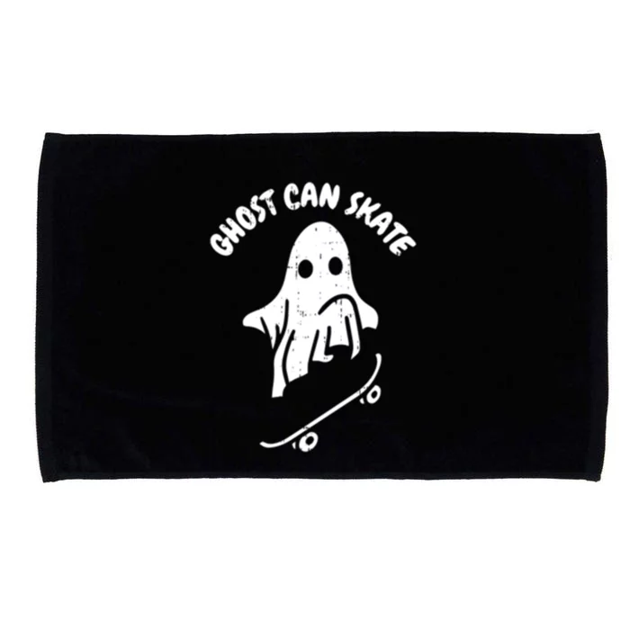 Ghost Can Skate Halloween Costume Ghoul Skateboard Skater Gift Microfiber Hand Towel