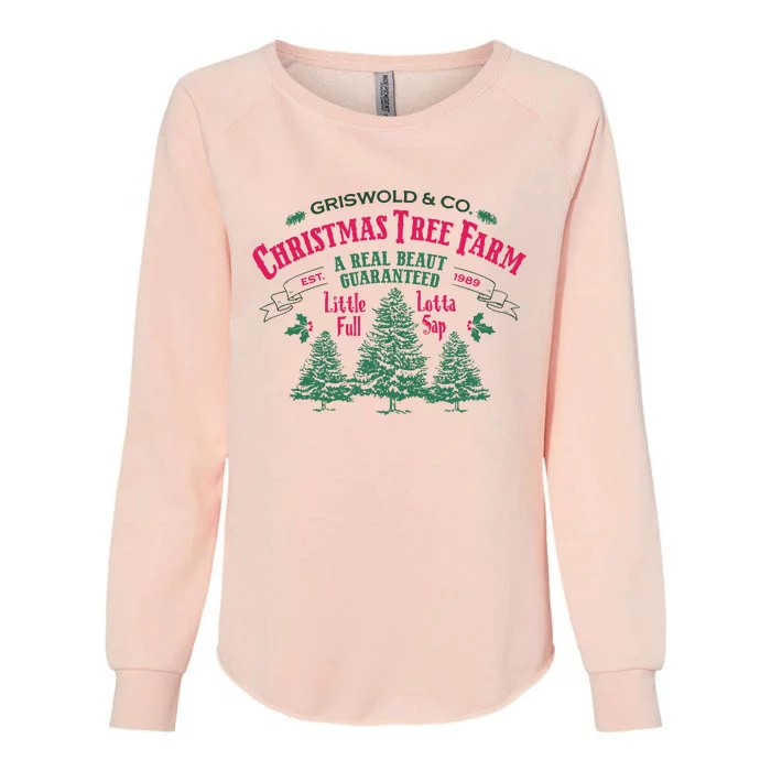 Griswold Christmas Tree Farm Holiday Womens California Wash Sweatshirt