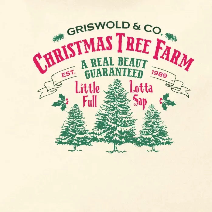 Griswold Christmas Tree Farm Holiday Zip Tote Bag