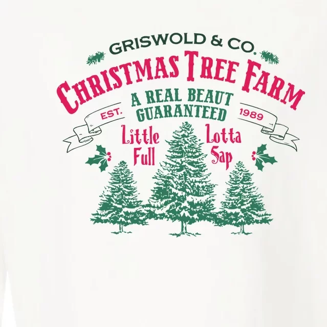 Griswold Christmas Tree Farm Holiday Cropped Pullover Crew