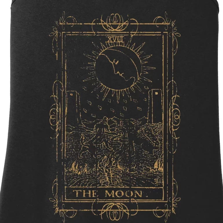 Goth Clothing Tarot Card The Moon Witchy Occult Ladies Essential Tank