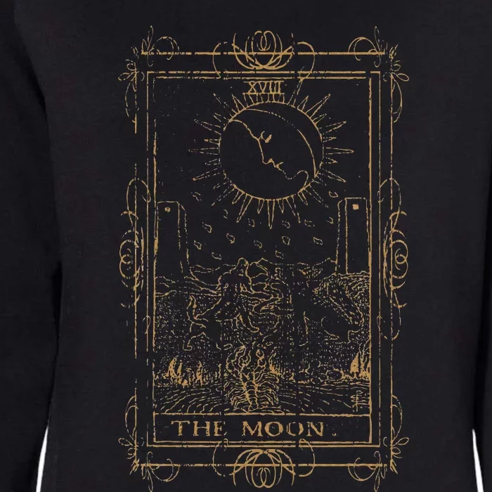 Goth Clothing Tarot Card The Moon Witchy Occult Womens California Wash Sweatshirt