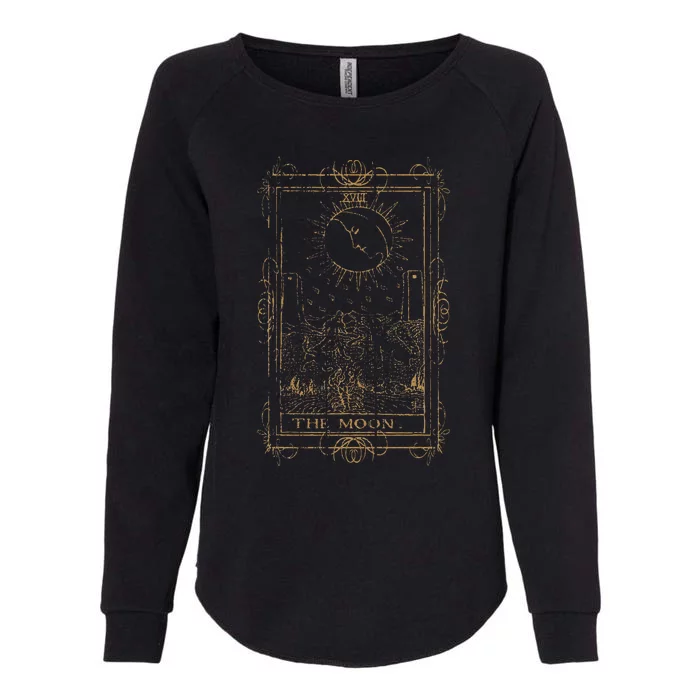 Goth Clothing Tarot Card The Moon Witchy Occult Womens California Wash Sweatshirt