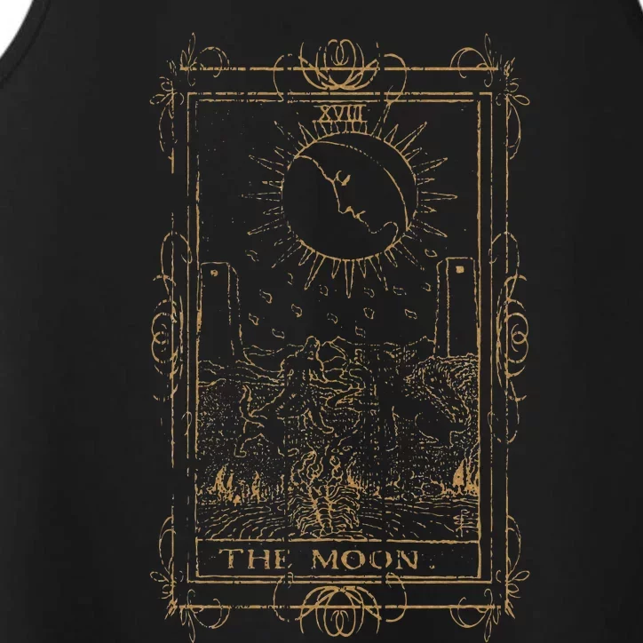 Goth Clothing Tarot Card The Moon Witchy Occult Performance Tank