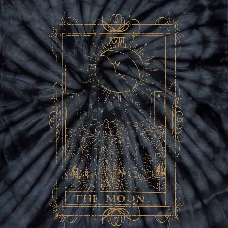 Goth Clothing Tarot Card The Moon Witchy Occult Tie-Dye T-Shirt